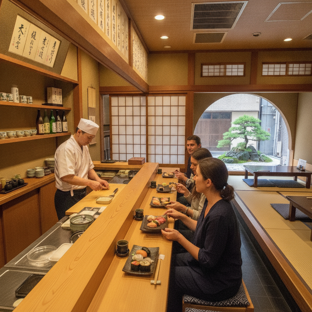 東京で訪日外国人におすすめの、伝統的な日本の食文化を体験できるユニークなレストランはどこですか？